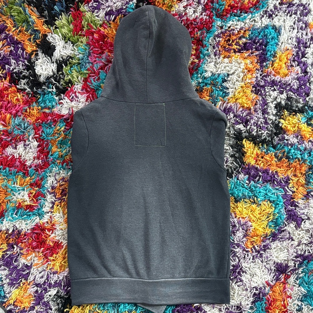 Aviator Nation Dark Gray Hoodie with White Stripes - Picture 3 of 3
